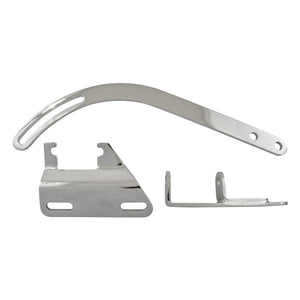 Small Block Chev Short Water Pump Alternator Bracket Set Chrome Steel