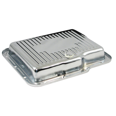 Chrome Steel Powerglide Finned Automatic Transmission Pan