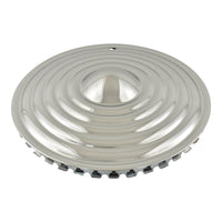14 Inch Chrome Starburst Ripple Hubcaps Wheel Covers Set of 4