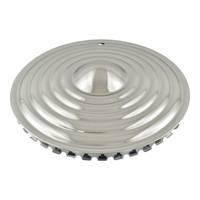 14 Inch Chrome Starburst Ripple Hubcaps Wheel Covers Set of 4