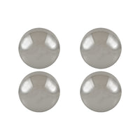 10-1/8" ID Chrome Steel Baby Moon Hub Caps, Set of 4