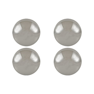 10-1/8" ID Chrome Steel Baby Moon Hub Caps, Set of 4