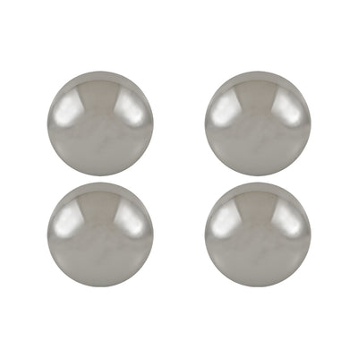 10-1/8" ID Chrome Steel Baby Moon Hub Caps, Set of 4