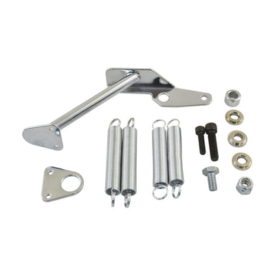 Torco Throttle Return Spring Bracket Kit Chrome, Chev Ford Holley