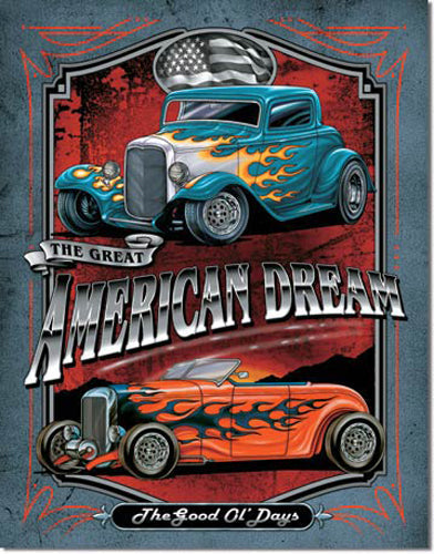 American Dream - Large Metal Tin Sign 40.6cm x 31.7cm Genuine American Made