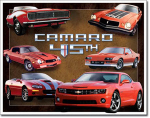 Camaro 45th Anniversary - Large Metal Tin Sign 31.7cm x 40.6cm Genuine American Made