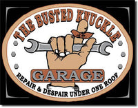 Busted Knuckle Garage - Large Metal Tin Sign 31.7cm x 40.6cm Genuine American Made