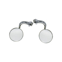 Chrome Classic 3" Round Peep Mirror (Pair), Hot Rod, Vintage, Classic