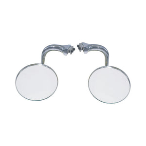 Classic Peep Mirror 4" Round (Pair), Hot Rod, Vintage, Chrome, Classic, Restore