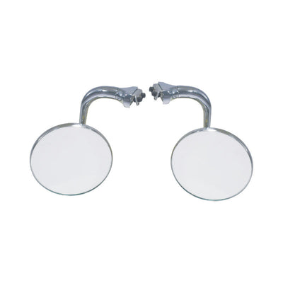 Classic Peep Mirror 4" Round (Pair), Hot Rod, Vintage, Chrome, Classic, Restore