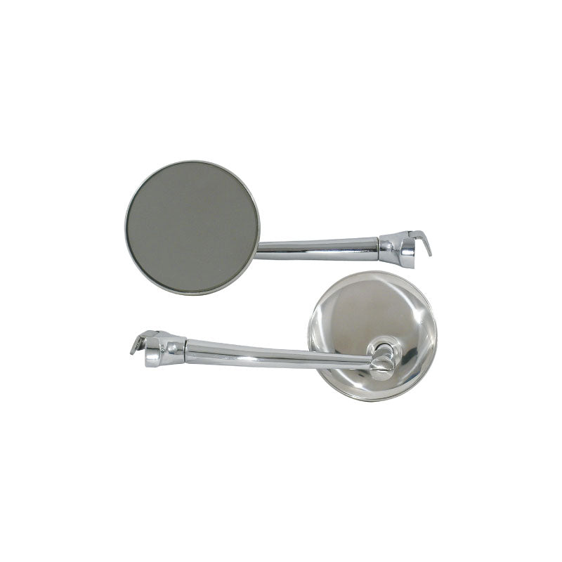 3" Round Polished Stainless Steel Rodder Peep Mirror Anti Glare Glass (Pair)