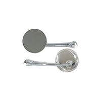 3" Round Polished Stainless Steel Rodder Peep Mirror Anti Glare Glass (Pair)