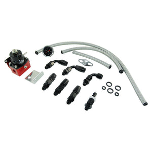 Cal Custom Aluminium EFI Fuel Pressure Regulator Kit - Black & Red