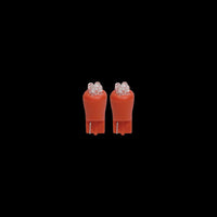 2X 3A RACING LED BLADE GLOBES RED T-10 2.1 X 9.5 BASE, 4 LED's PER GLOBE