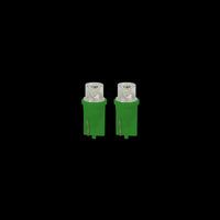 2X 3A Racing Led Blade Globes Green T-10 2.1 X 9.5 Base, Wide Angle