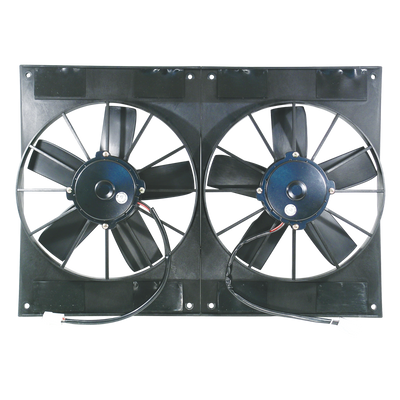 Cal Custom Dual 11" High Output Electric Universal Puller Fan 2800CFM 12VOLT