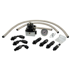 Cal Custom Fuel Pressure Regulator Kit Black & Silver
