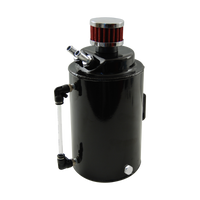 Cal Custom Round Oil Catch Tank 2L Black