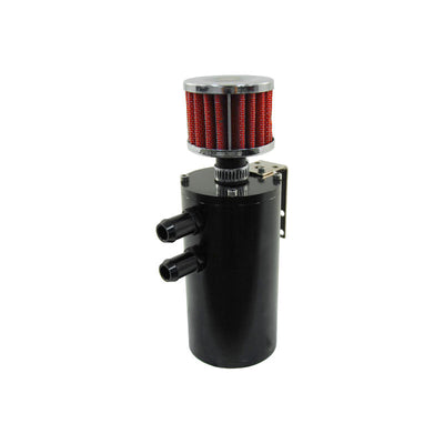 0.5 Litre Round Black Aluminium Oil Catch Tank With Breather