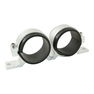 Calflow Dual 60mm  Fuel Pump Bracket Suits Bosch 044 Style Pump - Silver