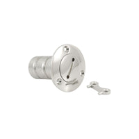 Cal Custom Chrome Steel Fuel Filler W/Cap & Key Suit Hot Rod, Classic