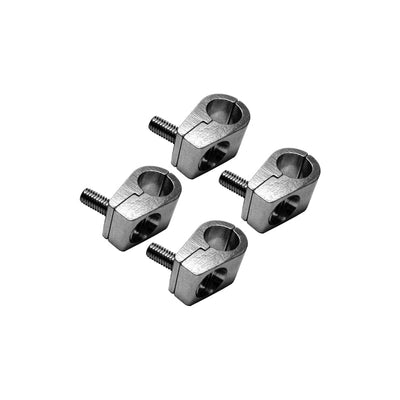 Cal Custom Aluminium Wire Clamps 9.5mm (3/8”) Pack of 4 Clamp Rod Restore Tidy Repair