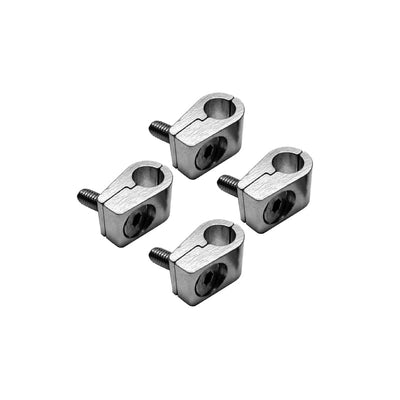 Cal Custom Aluminium Wire Clamps 7.7mm (5/16”) Pack of 4 Clamp Rod Restore Tidy Repair