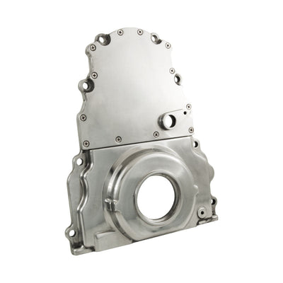 GM LS1 LS2 LS3 Timing Cover W/Cam Sensor Hole - Polished Aluminium, Holden, CHEV