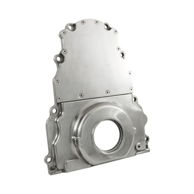 GM LS1 LS2 LS3 Timing Cover W/O Cam Sensor Hole - Polished Aluminium, Holden, CHEV