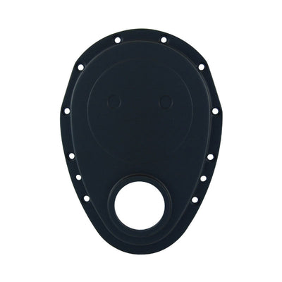 Cal Custom Small Block CHEV Timing Cover Black Aluminium, SBC, Chevrolet