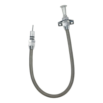 Flexible Transmission Dipstick for GM TH350 TH400 Turbo Transmission SBC BBC Chevy, Firewall Mount