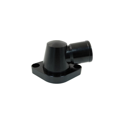 SBC BBC Black Anodised Aluminium 90 Degree Swivel Neck Thermostat Housing 350 454