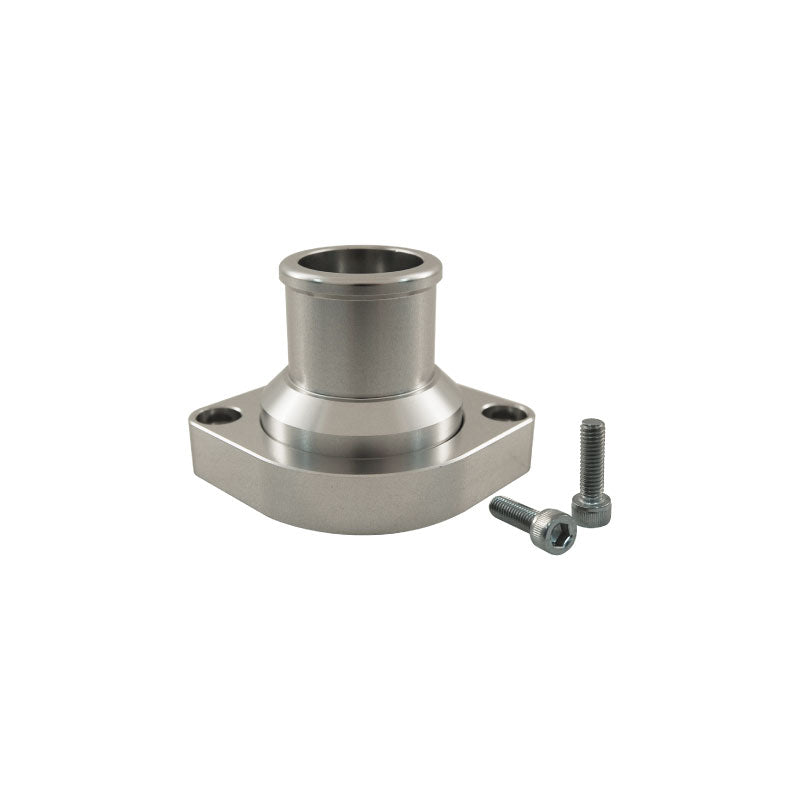 Cal Custom GM LS1 LS2 Swivel Neck Thermostat Housing Clear Anodised Aluminium Straight Up