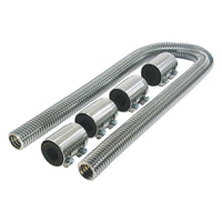 Cal Custom 1" O.D Chrome Stainless Steel 44" Radiator Hose FlexiKool Kit