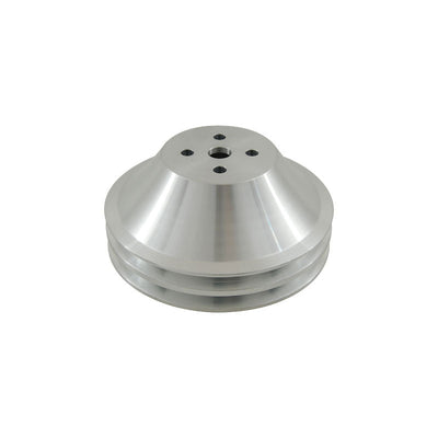 SB Chev Aluminium Water Pump Pulley 2 Groove suits Short Water Pump