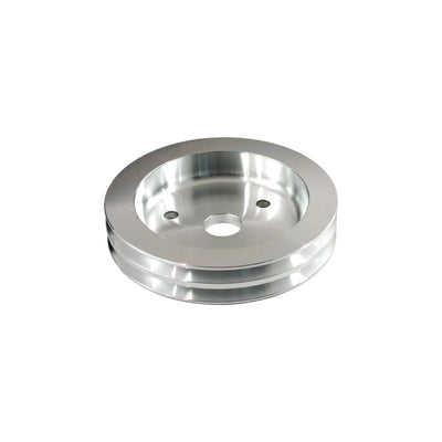 SB Chev Aluminium Crankshaft Pulley 2 Groove suits Short Water Pump