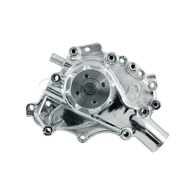 Cal Custom Ford 302 351 Cleveland Water Pump in Chrome & Aluminium