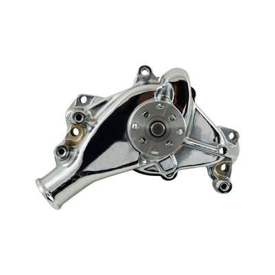 Cal Custom Small Block Chev Long Water Pump Chrome Aluminium
