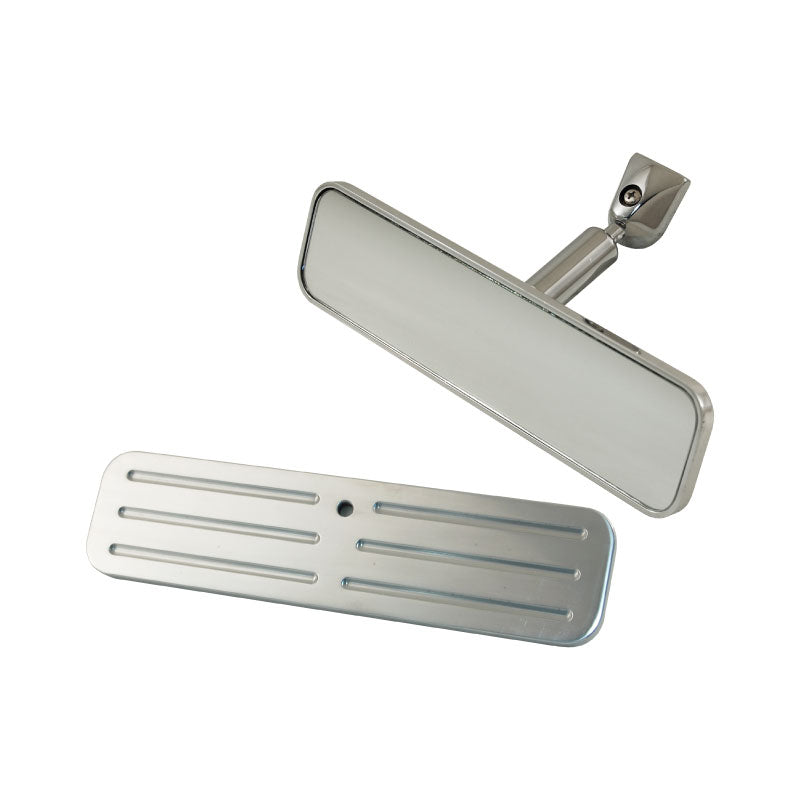 Cal Custom Rectangular Rear View Interior Mirror Ball Milled Design Al ...