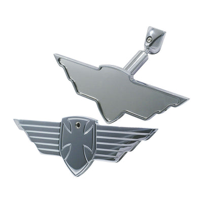 Cal Custom Iron Wing Rear View Interior Mirror Polished Aluminium