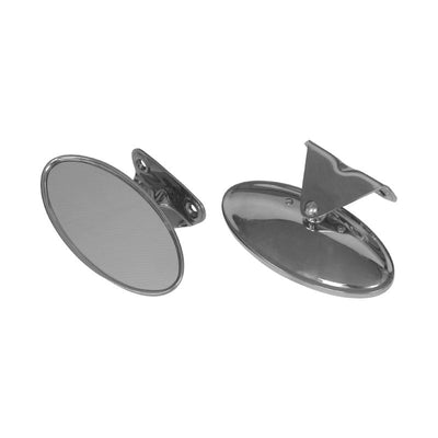Cal Custom Oval Interior Mirror Street Rod 1932/36 Closed Car & Pickup Style