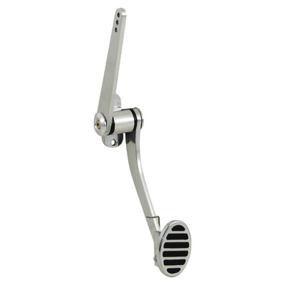 Cal Custom Oval Accelerator Pedal W/ 6 Rubber Inserts Polished Billet Aluminium