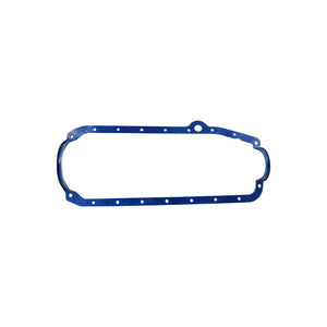 SBC Oil Pan Gasket 1 Piece for Aluminium Pan SB Chevy 1965-1979 - Blue Rubber