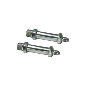 2" Polished Stainless Steel Thru-Frame Brake Fittings Pair