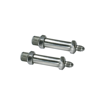 2" Polished Stainless Steel Thru-Frame Brake Fittings Pair