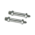 2" Polished Stainless Steel Thru-Frame Brake Fittings Pair