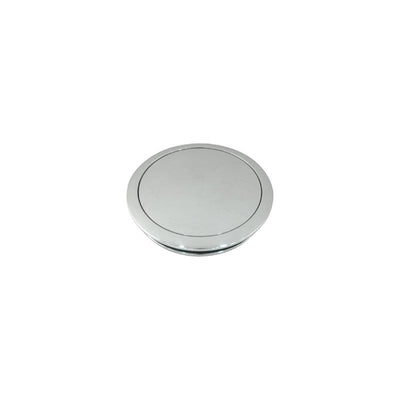 Cal Custom Polished Aluminium Small Smooth Style Horn Button Suits 9 Bolt Steering Wheels