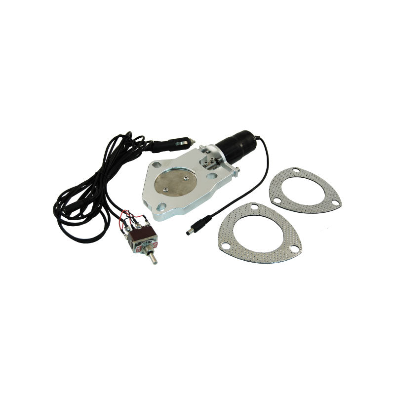2-1/2" Electric Exhaust Cut-Out Motor with Switch - Stainless Steel