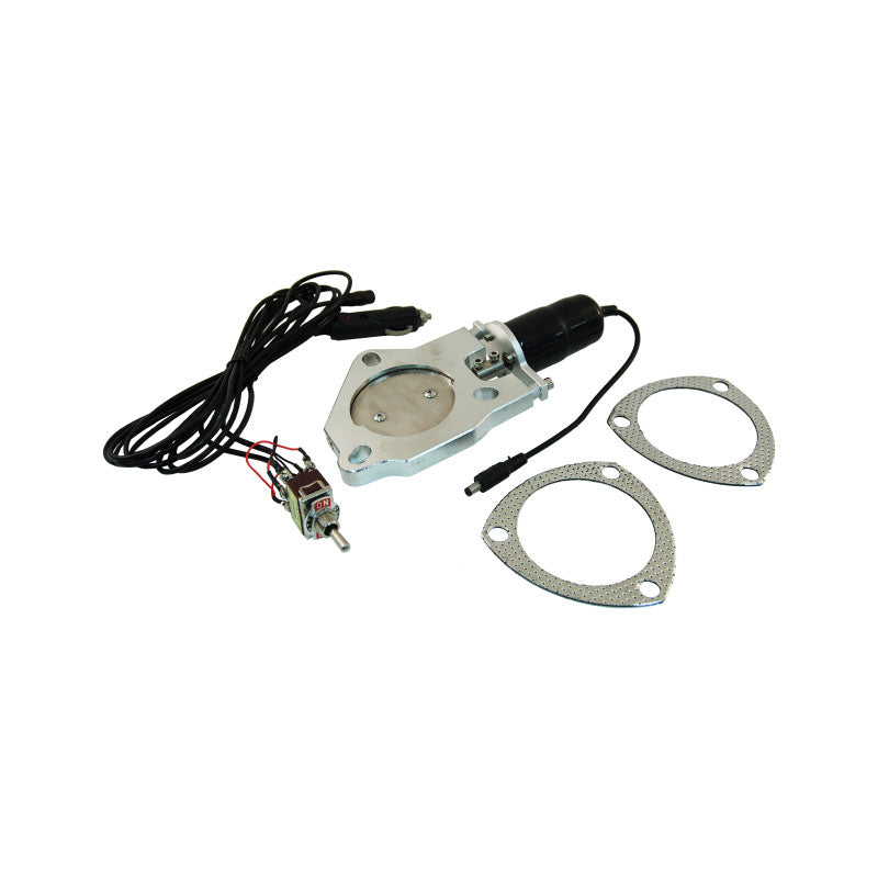 3" Electric Exhaust Cut-Out Motor with Switch - Stainless Steel
