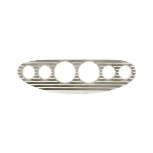 Cal Custom Finned Aluminium 6 Gauge Dash Panel Suits 3-3/8" & 2-1/16" Gauges